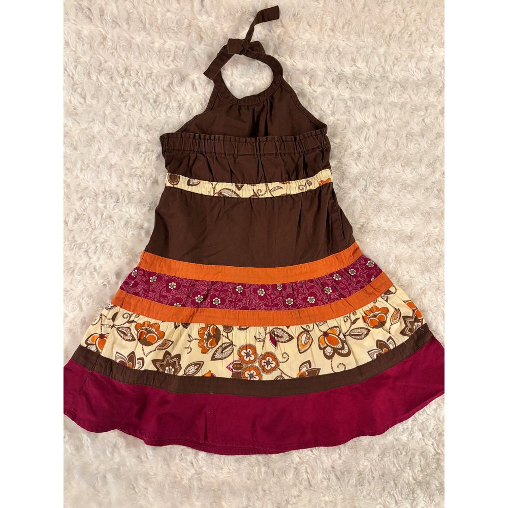 Gymboree Island Getaway Multi Color Tiered Swing Halter Dress VGUC 5SO CUTE!